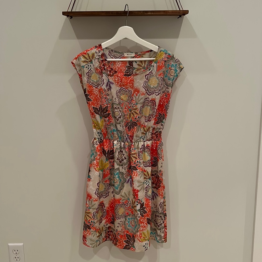 Evenly dress.  Fall colors-  cute with boots and a cardigan!  Worn 4x.